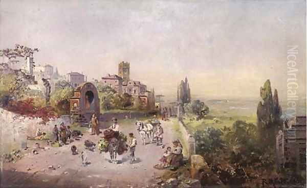 The road past the Villa Falconiere, outside Rome - view 1