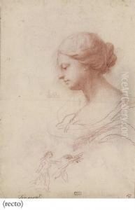 Head Of A Woman In Profile by Giovanni Battista Tempesti