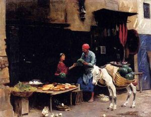 The Watermelon Seller by Raphael von Ambros