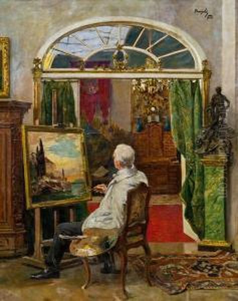 Der Maler Eduard Kasparides Im Atelier - view 1