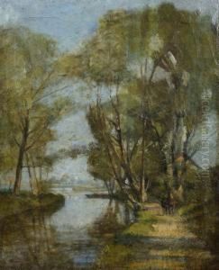 Landscape With A Pond by Henk Jan Ten Cate