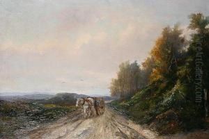 Returning Home From The Fields by Jan Jacob Lodewijk Ten Kate