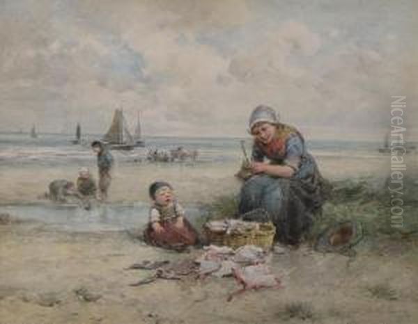 Fisherwoman With Her Catch - view 1