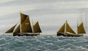 John & Emma With The Citizen In Tow, Disabled Off Lowestoft On February 18th 1908