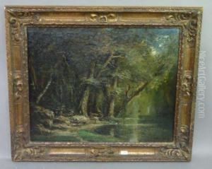 Ruisseau Dans La Foret A Entrains by Rene Tener