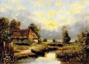 Summer Evening Along The River by Martin Tengberg