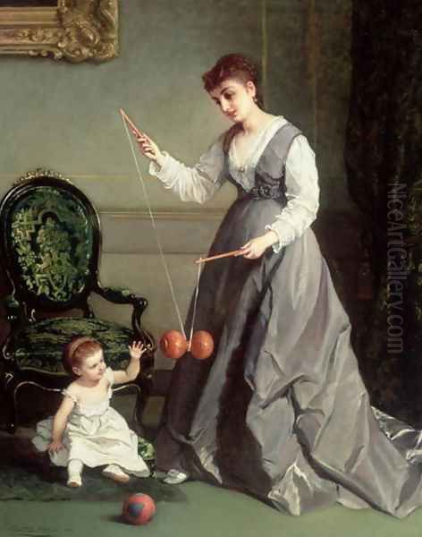 `Angel and Devil' or `Playing Diabolo, The-Devil-on-two-Sticks' 1868 - view 1