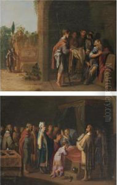 The Presentation Of Joseph's Bloodstained Coat To His Father Jacob; Jacob Blessing The Sons Of Joseph - view 1