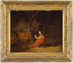 Scena Familiare In Interno by Abraham Teniers