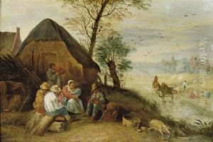 Peasants Resting During The Harvest by Abraham Teniers
