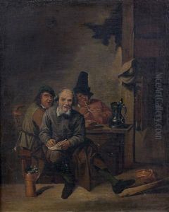 Groupe De Fumeurs Dans Un Interieur