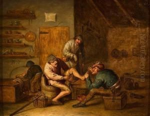 Escena De Taberna Con Un Cirujano by David The Younger Teniers
