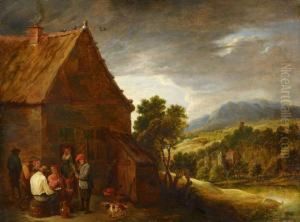 Bauern Vor Einer Taverne