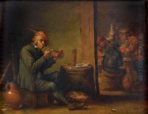 Scene De Tabagie by David Teniers De Jonge