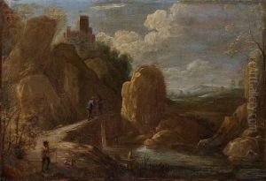 Paysage Rocheux Anime De Pelerins