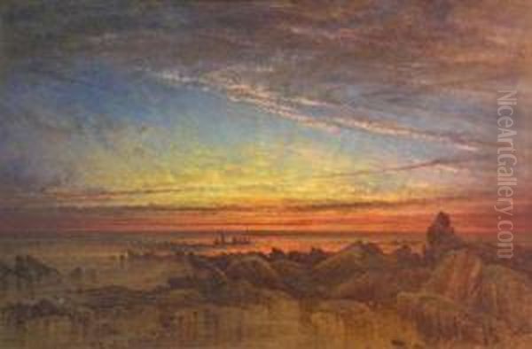A Lonely Shore After Sunset - view 1