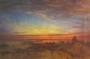 A Lonely Shore After Sunset by George F. Teniswood