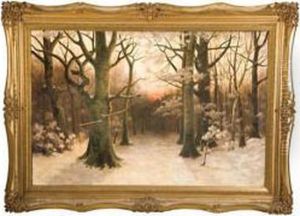 Winterscape by Frederik Adolph Tepe