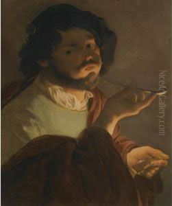 A Bravo Smoking by Hendrick Terbrugghen