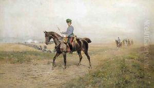 Portrait of Albrecht Archduke of Austria (1817-1895), Commander-in-Chief of the Austrian Army on Horseback by Thaddaus von Ajdukiewicz