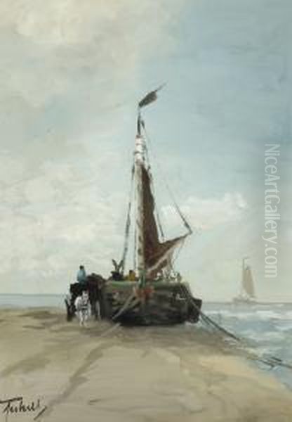 Flatboats On The Beach - view 1