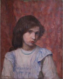Portrait Of A Young Girl by Panos Terlemezian