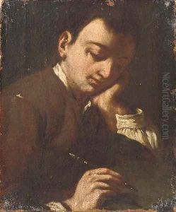 A boy writing by Antonio Amorosi