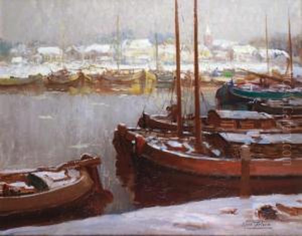 Les Bateaux Sous La Neige - view 1
