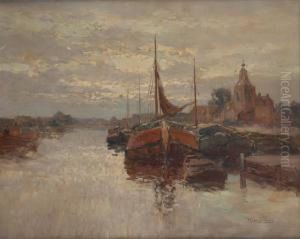 Peniches Au Coucher Du Soleil by Kees Terlouw