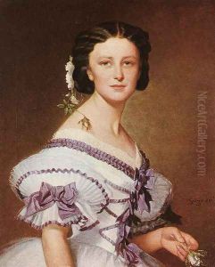 Portrait of Szidonia Deak 1861 by Gyorgyi Alajos Giergl