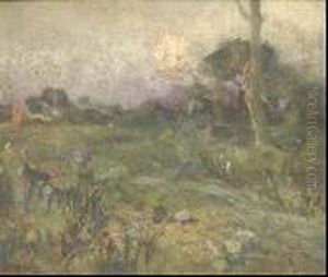 Scorcio Di Campo Con Fiori by Arturo Terracina