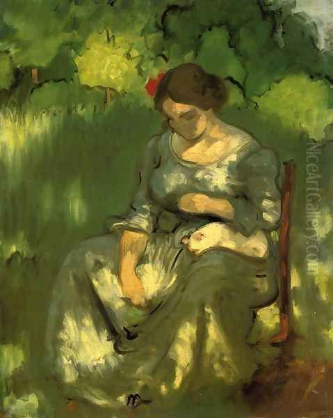 Woman with a Cat - view 1