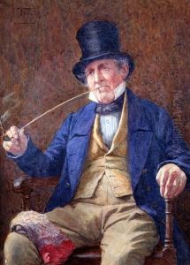 Gentleman Smoking A Clay Pipe