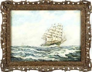 Clippers At Sea by John Coleman Terry