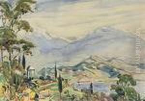 The Gardens Above Lake Garda, Italy by Joseph Alfred Terry