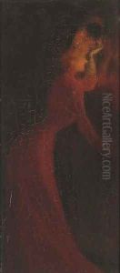 Femme se regardant dans le mirroir by Louis Anquetin