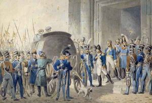 Departure of Napoleon by John Augustus Atkinson