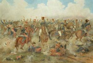 The Battle of Waterloo, June 18th 1815 by John Augustus Atkinson