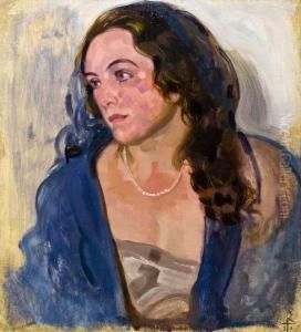 Portrait Einer Jungen Frau by Richard Teschner