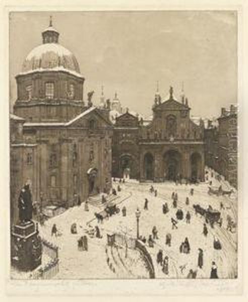 Der Kreuzherrenplatzin Prag - view 1