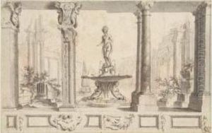 Composition Architecturale Avec Fontaine