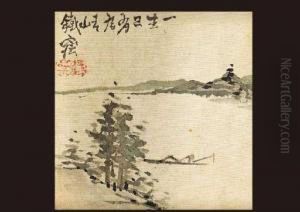 Landscape by Tomioka Hyakuren Tessai