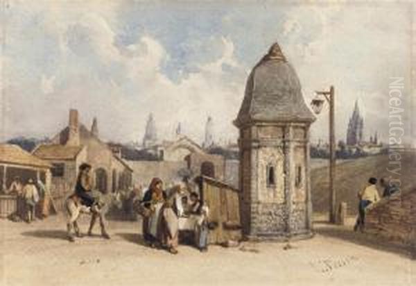 Market Day, Brittany - view 1