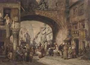 A Busy Market Day by Louis Tesson