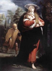 The Flight into Egypt 1620 by G. Andrea Ansaldo