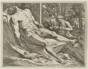 The Bodyof Jesus Mourned By Two Angels