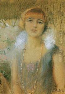 Girl with a Fringe by Teodor Axentowicz