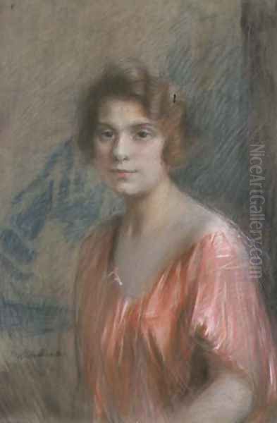 Portrait of a Woman in a Red Dress - view 1