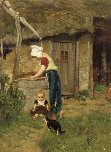 Fetching water by August Allebe
