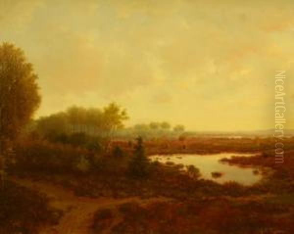 Heidelandschap Met Ven. Gesigneerd - view 1